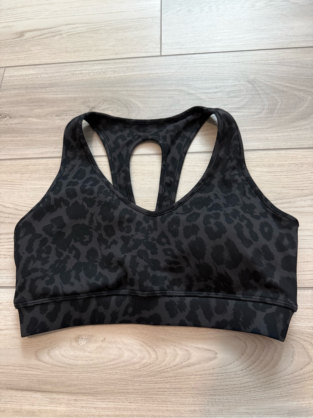 NWOT Fittin Black Leopard Sports Bra